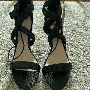 Black Strappy Women's Heels